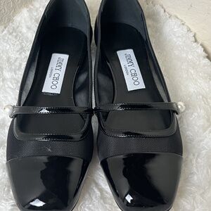 Jimmy Choo Mesh Mary Jane Flats Women's Size:7 | IT 37
